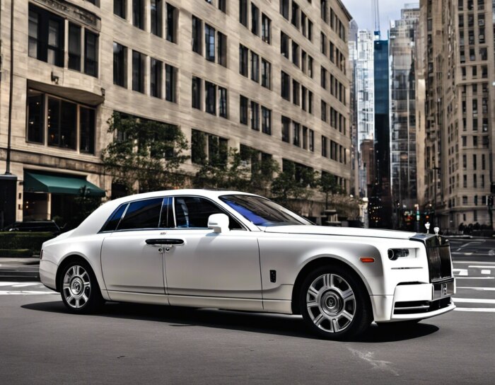 White Rolls Royce Phantom