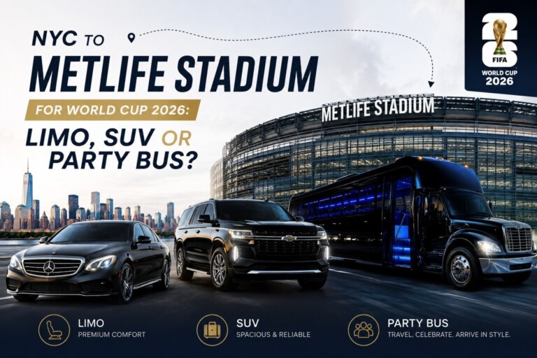 NYC to MetLife Stadium for World Cup 2026: Limo, SUV or Party Bus?